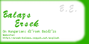 balazs ersek business card